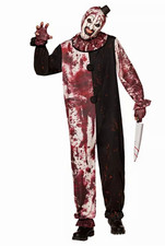 Art the Clown Terrifier 2 Adult 2XL Clown Jumpsuit Detachable Mask Hat hs