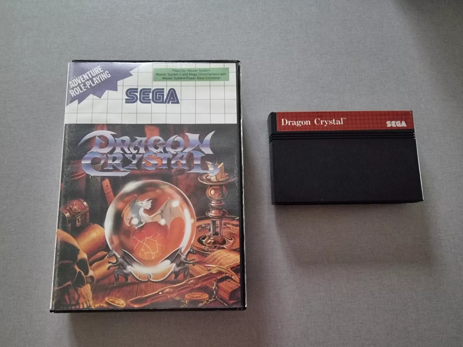 Dragon crystal , Sega Master system SMS  PAL Game rétrogaming