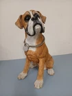 United Design Pet Pals 1999 Large Boxer Dog Resin Figurine Indoor Outdoor Garden
