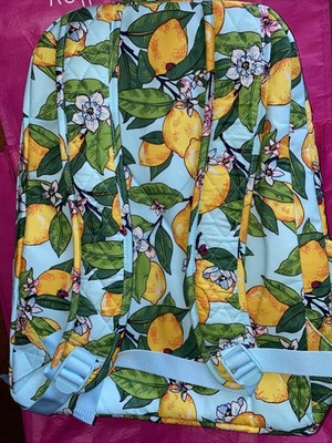 New Nwt Vera Bradley Large Essential School Backpack Lemons  display picture 2