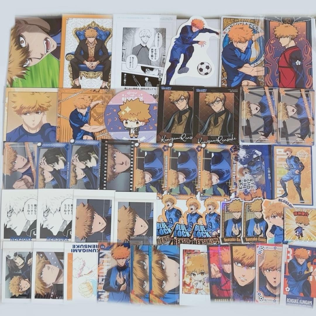 Juego de cartas coleccionables Blue Lock Kunigami Rensuke artículos de personajes anime Japón