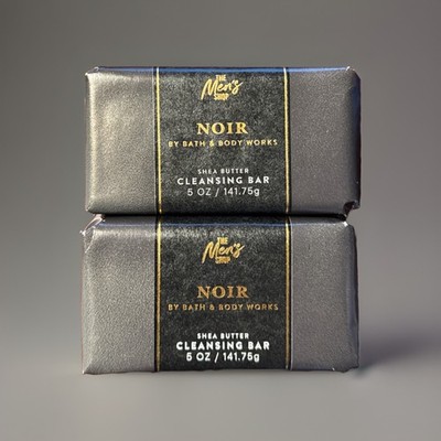 2x Bath & Body Works NOIR Shea Butter Cleansing Bar Soap  5 oz each 2 packs