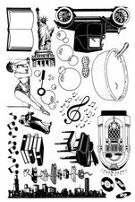 Unmounted Rubber Stamp Plate, Unmounted/Uncut Pink Rubber Stamps