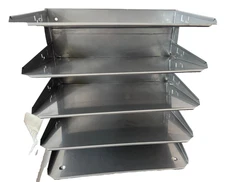 MMF INDUSTRIES 5 SHELF  STEEL DOCUMENT ORGANIZER TRAY BUSINESS HOME OFFICE USA