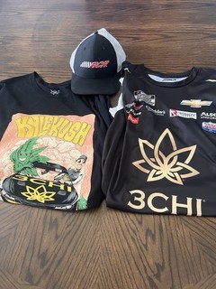 Kyle Busch 3Chi Shirts (2 Large Men’s ) and RCR hat!