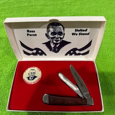 1996 Ross Perot Button & Knife Set #280 President Candidate