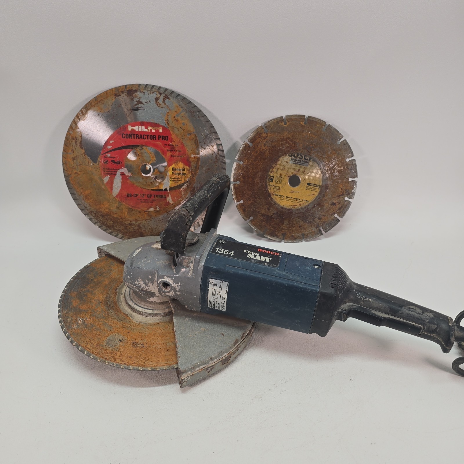BOSCH 1364 Chop Saw Hand Held Cutoff Machine Germany with 2 Extra Blades