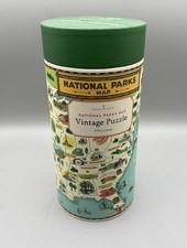 Vtg National Parks Map Jigsaw Puzzle Cavallini Co. 1000 pieces COMPLETE