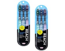 Advanced Design Toothbrushes, 6 Pack, Assorted Colors, 3 Count 2 Packs 