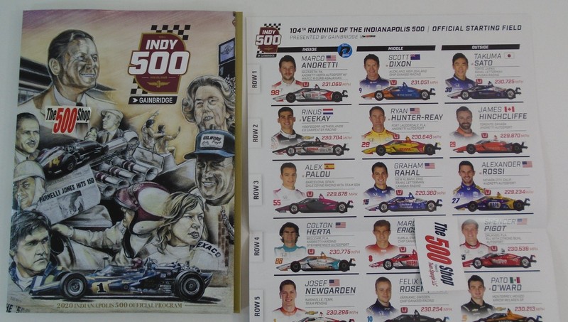2020 Indianapolis 500 Event Program 104TH Running Souvenir W- Starting Line-Up