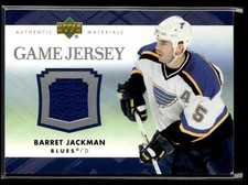 2007-08 Upper Deck Game Jerseys Barret Jackman #J-BJ