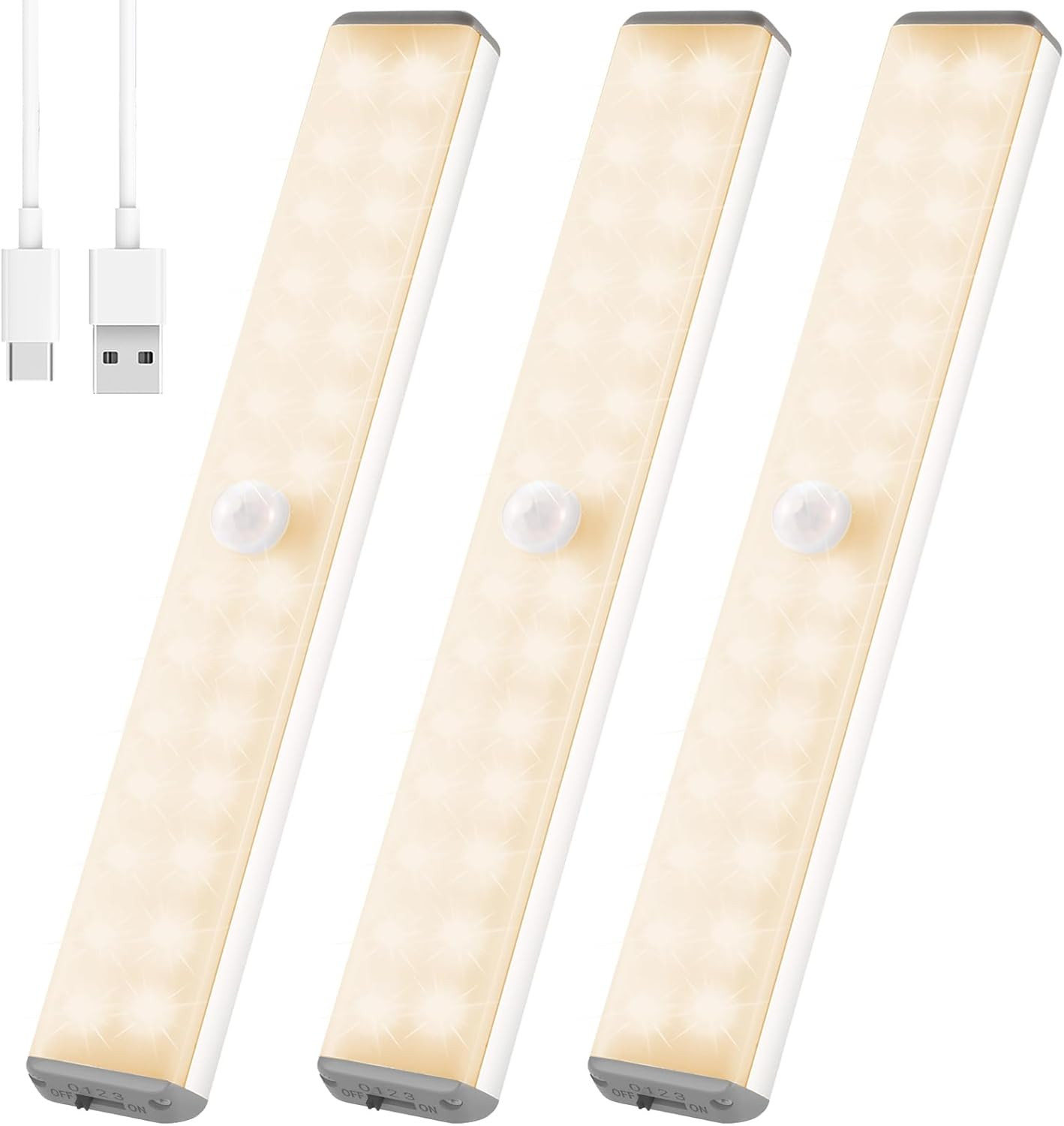 Smart LED Night Light Motion Sensor - USB Rechargeable Interior Lamp