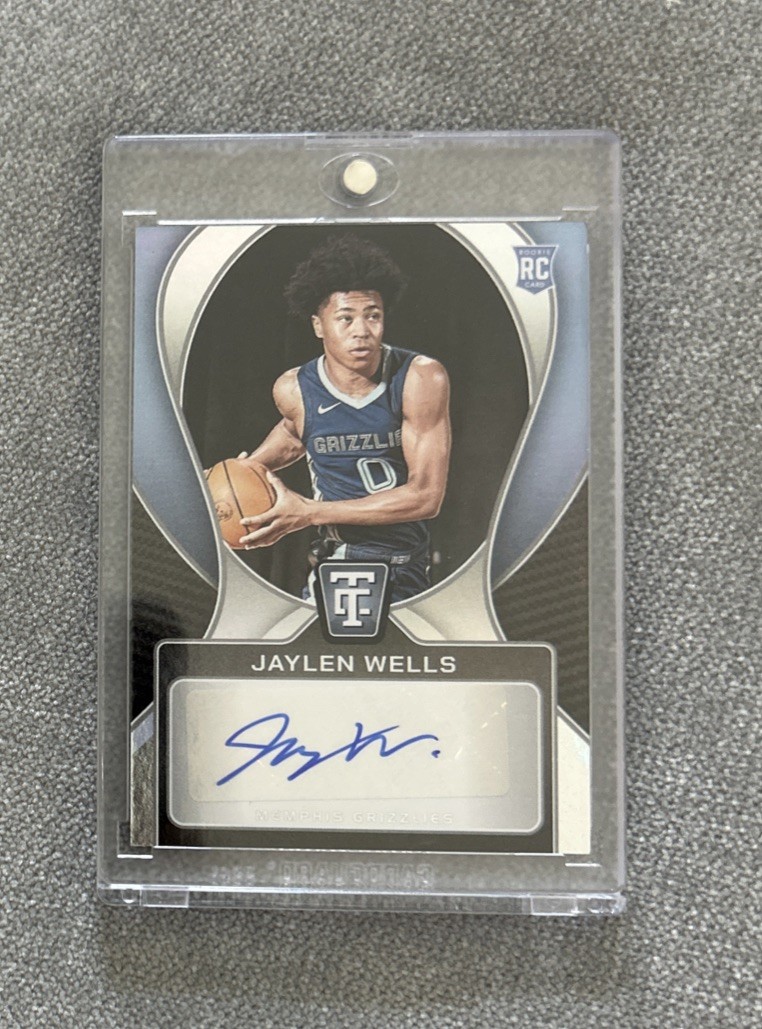 🔥2024-25 Panini Totally Certified TCS-WEL Jaylen Wells AUTO Rookie RC Grizzlies