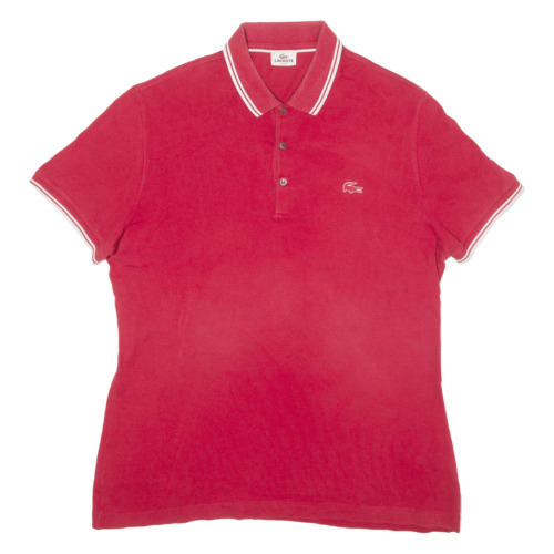LACOSTE Slim Fit Womens Polo Shirt Red XL - Picture 1 of 6