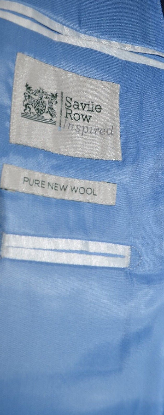 FILA M&S ~GIACCA TUTA BLU SAVILE ROW ISPIRATA REGULAR FIT UK 36L EU 46L