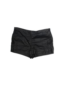Express Women Black Faux Leather Shorts 