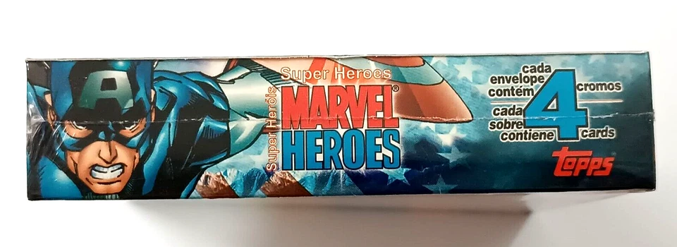 Tarjetas Marvel Heroes 2001 Topps Brasil - Caja (paquete de 24 sellados) Spider-Man X-Men Foto 4 de 4