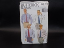    BUTTERICK 6289 - MEN'S LONG SLEEVE BUSINESS SHIRT PATTERN XS-MED / LG-XL FF