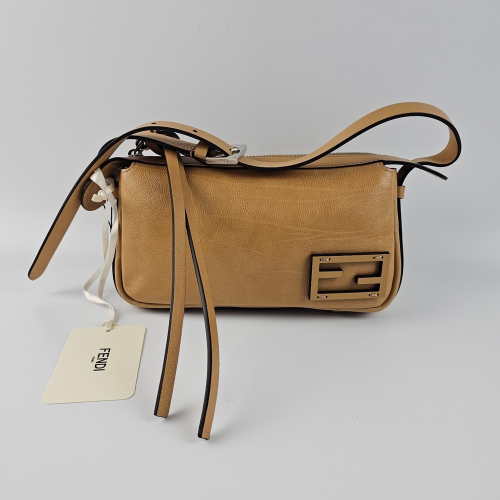 FENDI Simply Mini Beige Leather Handbag New Authentic $1850