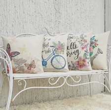 Anickal Spring Pillow Covers 18x18 Inch Set of 4 for Spring Decorations Hello...