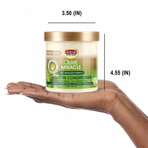 Acondicionador sin enjuague fórmula anti-rotura African Pride Olive Miracle 425 g - Imagen 6 de 8