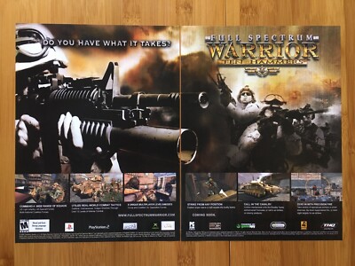 Full Spectrum Warrior Ten Hammers Xbox PS2 2006 Vintage Print Ad/Poster Official