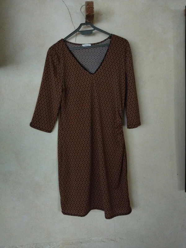 Robe à Carreaux Marron Cache Cache Taille S – Mini-robe Courte – Occasion Parfaite