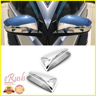 Chrome Side Mirror Covers For 2014-2016 Toyota 4Runner - Without Turn Signal - New