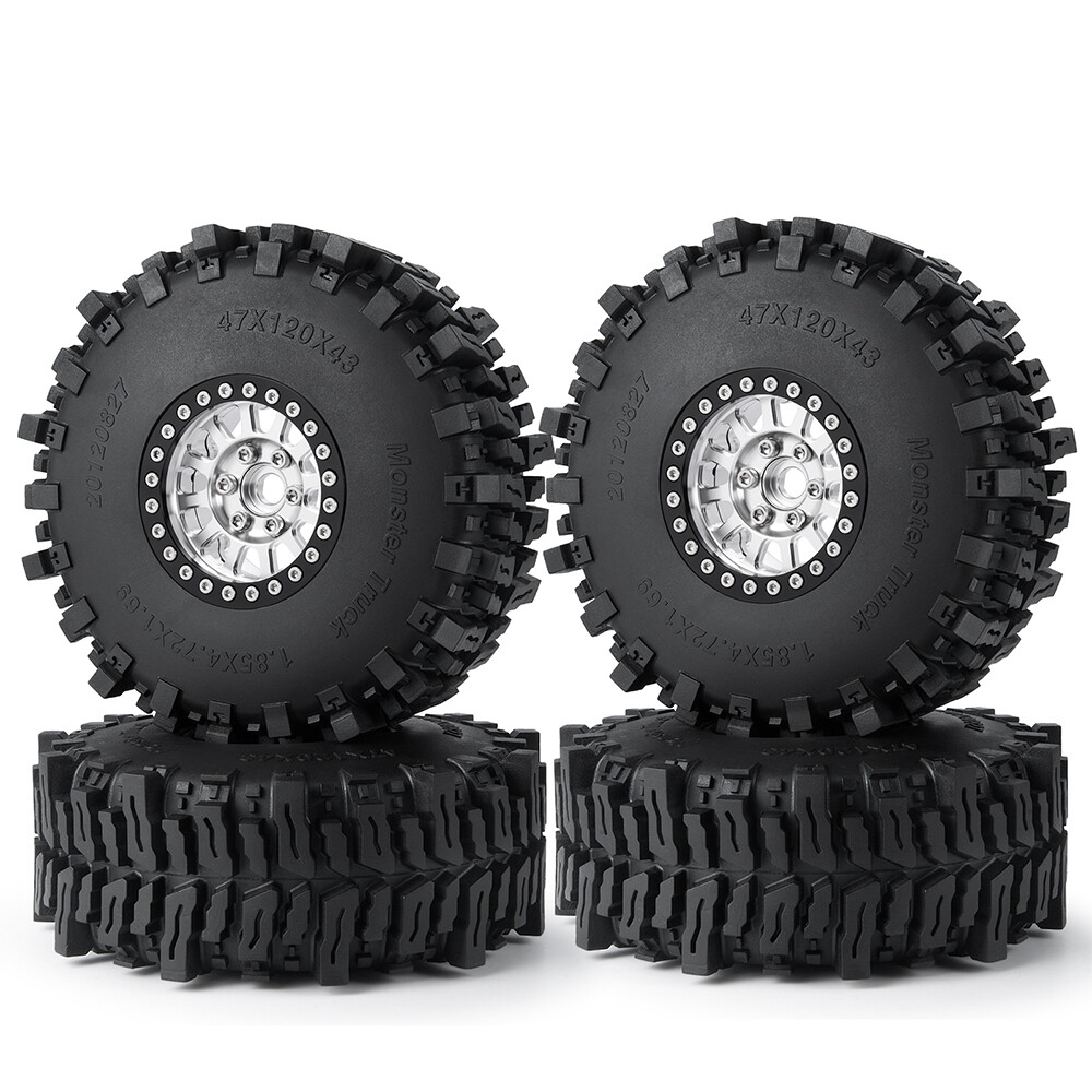 AXspeed 1,9 Zoll Beadlock-Felgen 4er Set - Metallfelgen Für RC Crawler Axial SCX10 TRX4