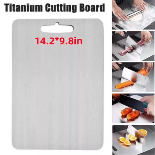 Double-Sided Titanium Cutting Board Titanium Cutting Boards for Kitchen Camping