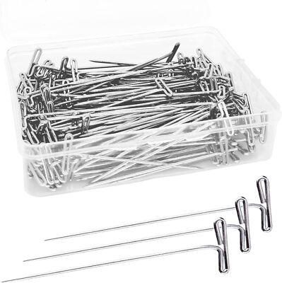 200Pcs T Pins, 2 Inch Sewing Pins, Stainless Steel Wig Pins For Wigs, T-pins For