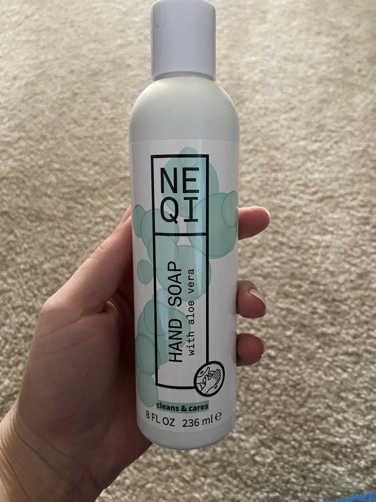 Neqi Bottles of Hand Soap With Aloe Vera 8 FL Oz 236ml Paraben Gluten