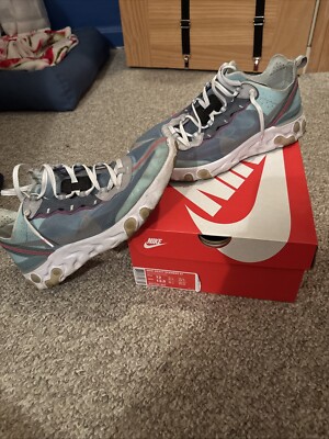 Nike React Element 87 Royal Tint Blue Grey AQ1090-400 Mens Size 12 With OG Box