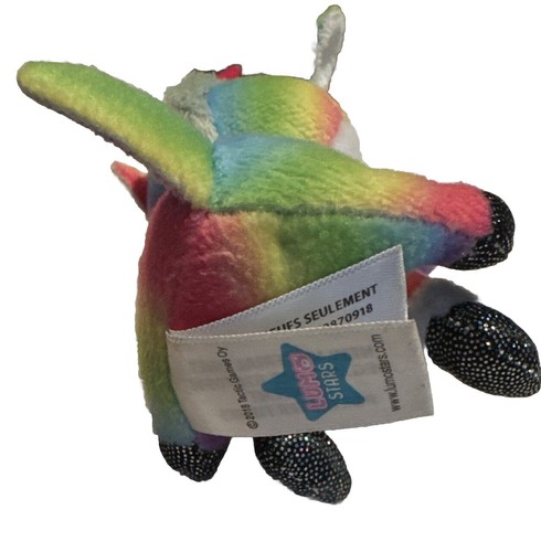 New Lumo Stars Rainbow Unicorn Plush Backpack Clip Renee Keychain - Picture 5 of 8