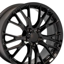 19x8.520x10 Wheels Fit C7 Corvette Flow Formed C7 Z06 Blk Rims 58982 W1x Set