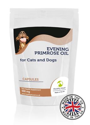 Evening Primrose Oil 500mg for Cats and Dogs Pets x 60 Capsules
