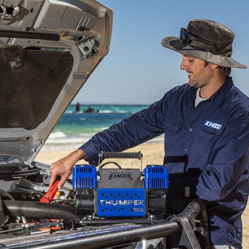 Hercules 4WD Winch Recovery Kit 4x4 + Dual Air Compressor Snatch Strap Recovery - Picture 7 of 8
