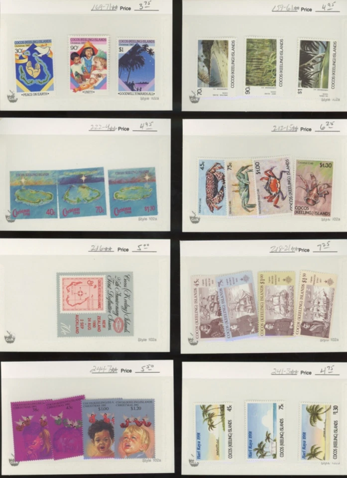 Estampillas de Islas Cook emisiones regulares tarjetas de distribuidor MNH. cv 231.00 (mb33 Foto 3 de 4