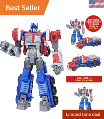 Collectible 11-Inch Optimus Prime Figure - Transforming Action Toy for Kids 6+