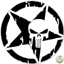 Punisher Golf Ball Marker Coin 1in  25mm Steel