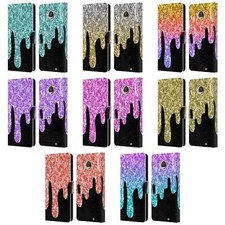 FUNDA LIBRO DE CUERO OFICIAL PLDESIGN GOTEANDO DESTELLOS PARA TELÉFONOS MOTOROLA 2