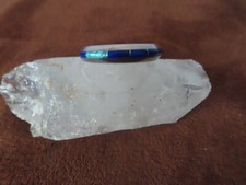 Brazalete Brazalete Navajo Artesano Jim Royer Firmado Plata Esterlina Incrustación Piedra