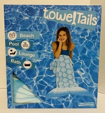 Towel Tails Mermaid Step In Towel 56" x 24"  Towel Tails One Size Fits Most New