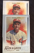 2020 Topps Allen and Ginter Hot Box Silver & Base #60 Steve Carlton - Phillies