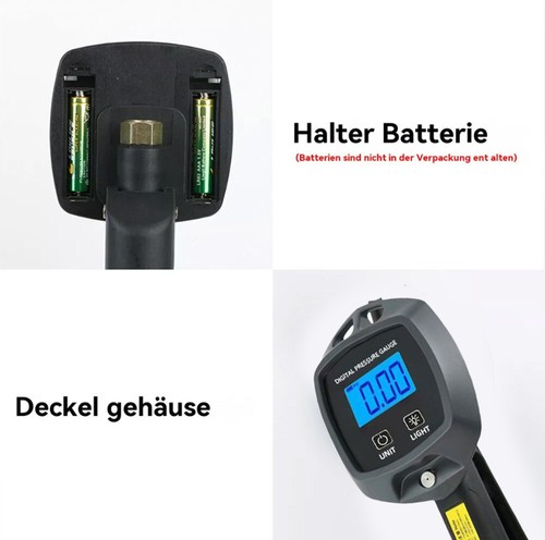 LCD Digitale Druckluft-Reifenfüllpistole Digital Luftdruckprüfer 0-18 Bar NEW - Bild 9 von 12