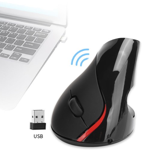 (black)Optical Vertical Mouse Wireless 5D 2nd Gen Right Hand Gaming Office - Picture 3 of 22