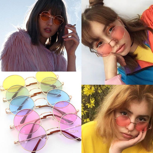 Vintage Hippie Sunglasses Women Men Retro Metal Frame John Lennon