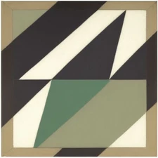 Medium Abstract Painting 2x2 ft. Post-Modernism Geometric Demrin Cubism II NEW