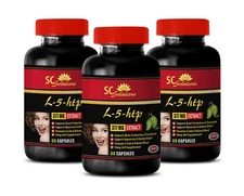 serotonin diet plan - L-5-HTP - 5-htp mood - 3 Bottles (180 Capsules)