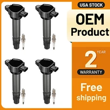 4 Ignition Coils Pack UF557 and Spark Plug For 2009-2020 Dodge Journey L4 2.4L